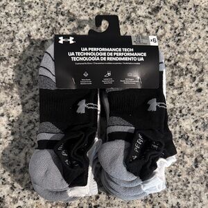 Under Armour Black and Gray Athletic Socks